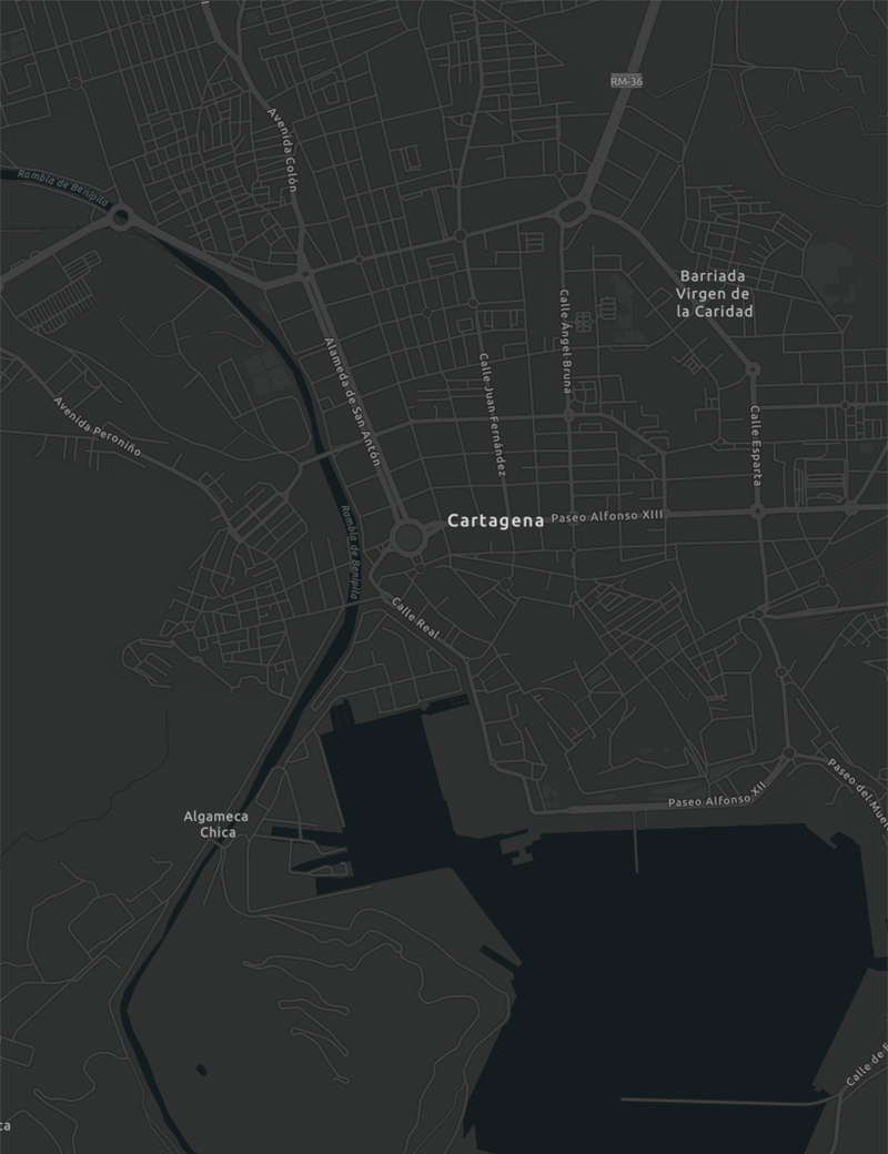 Mapa de Cartagena, España